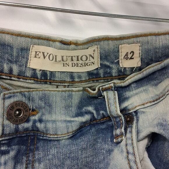 EVOLUTION IN DESIGN MEN DENIM DISTRESSED JEANS FTL-05-100 - Picture 5 of 8